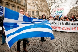 Manifestation de solidarité avec le peuple Grec